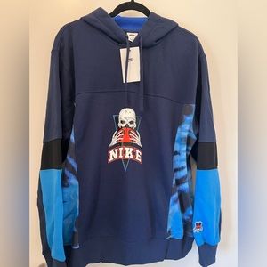 Nike basketball Skeleton Graphic pullover hoodie men’s size large blue